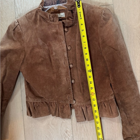 Vintage Women’s Suede Button Up Coat - Picture 4 of 7